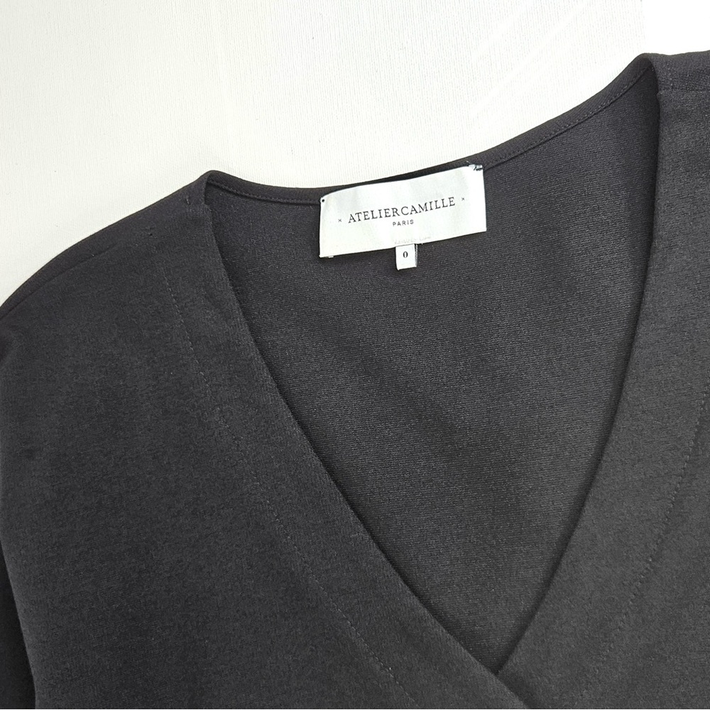 ATELIER CAMILLE Anthropologie Cardigan Viscose Lace Cuffs Women’s Size 0 France - Picture 9 of 14